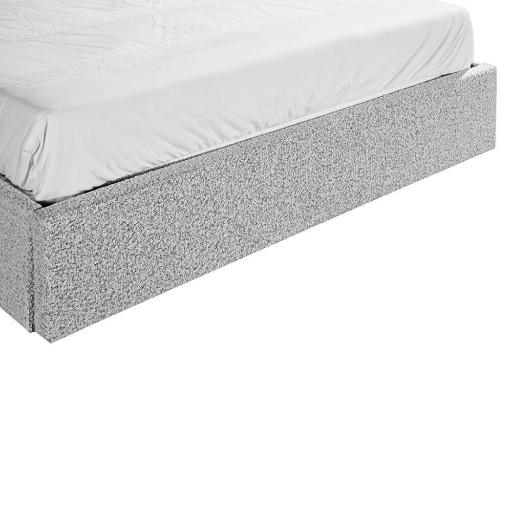 Antonia Queen Bed Frame - Pepper Boucle with Storage - Image 6