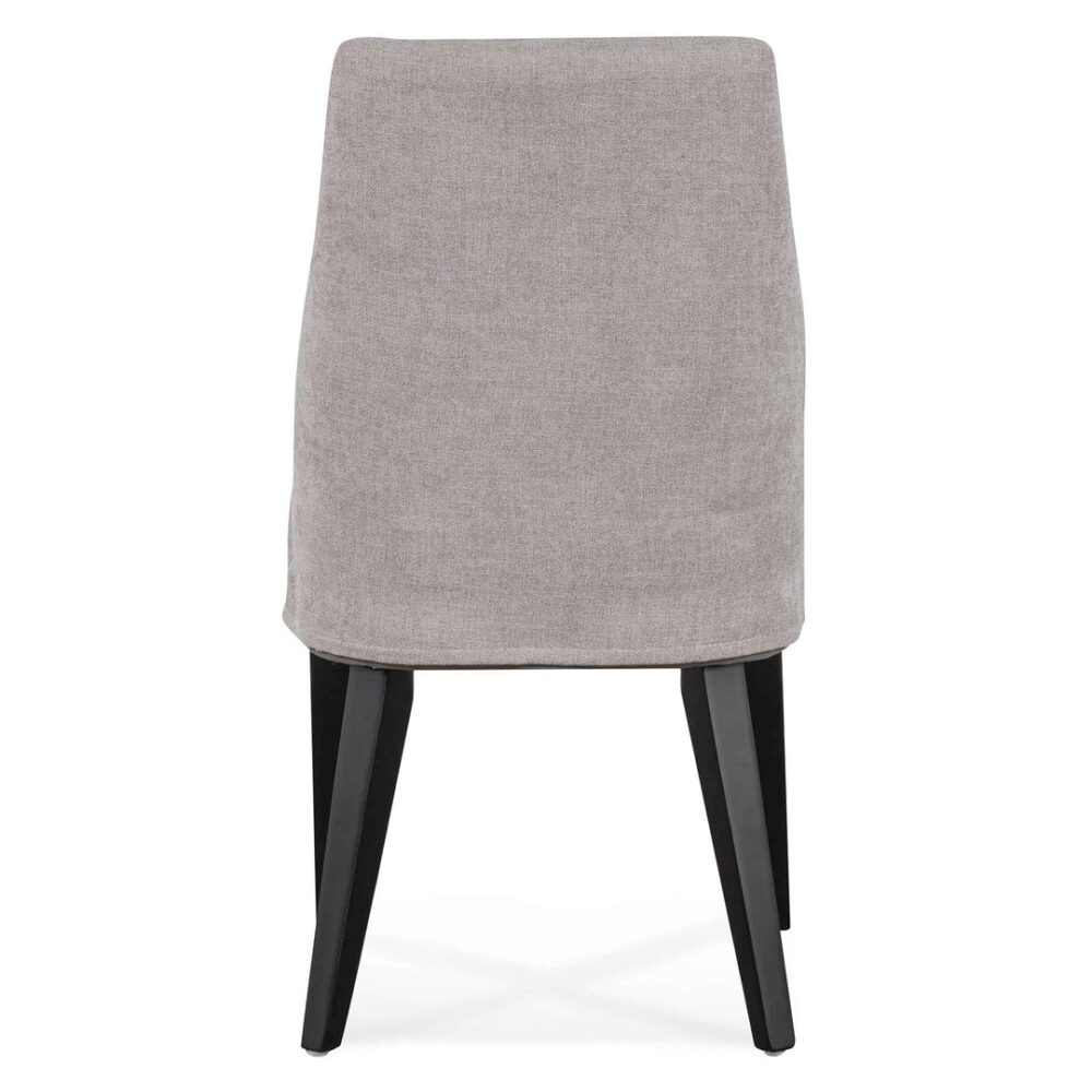 Rivera Fabric Dining Chair - Oyster Beige - Black Legs - Last One - Image 5