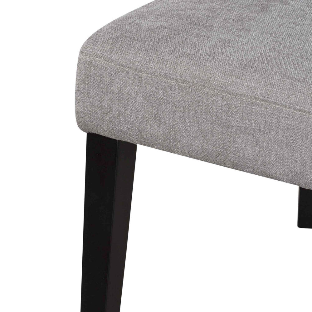 Rivera Fabric Dining Chair - Oyster Beige - Black Legs - Last One - Image 7