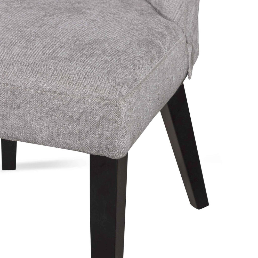 Rivera Fabric Dining Chair - Oyster Beige - Black Legs - Last One - Image 8