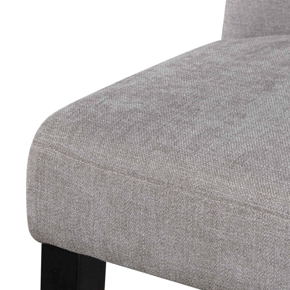 Rivera Fabric Dining Chair - Oyster Beige - Black Legs - Last One - Image 9