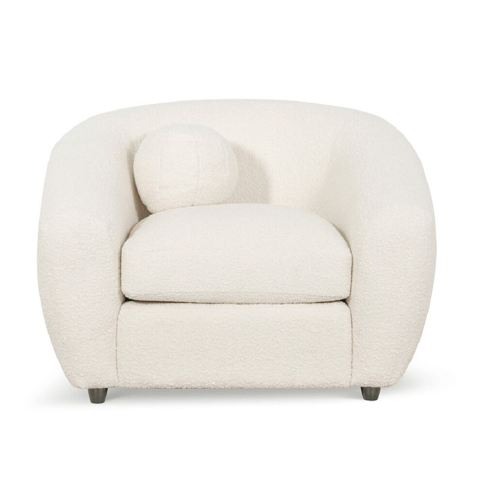 Hurst Armchair - Ivory White Boucle - Image 3