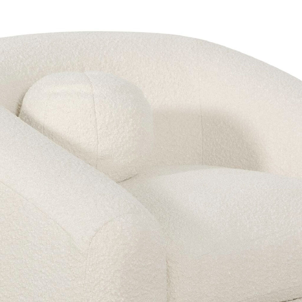 Hurst Armchair - Ivory White Boucle - Image 8