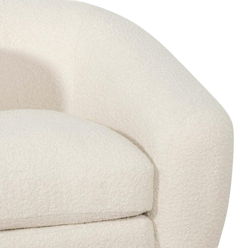 Hurst Armchair - Ivory White Boucle - Image 9