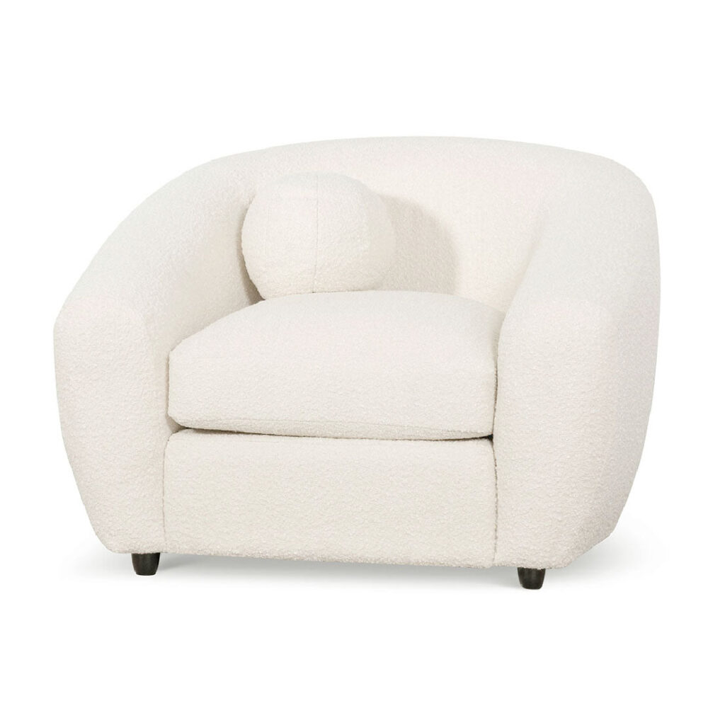 Hurst Armchair - Ivory White Boucle