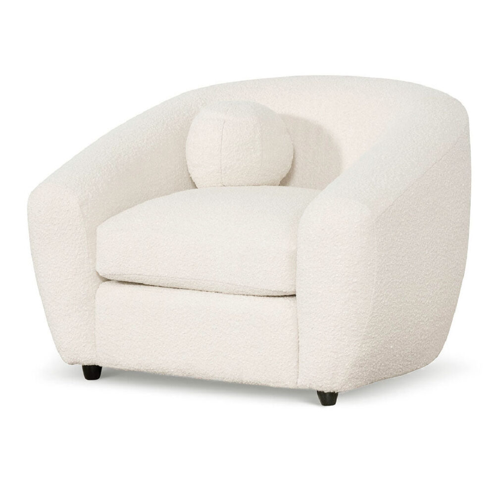 Hurst Armchair - Ivory White Boucle - Image 4