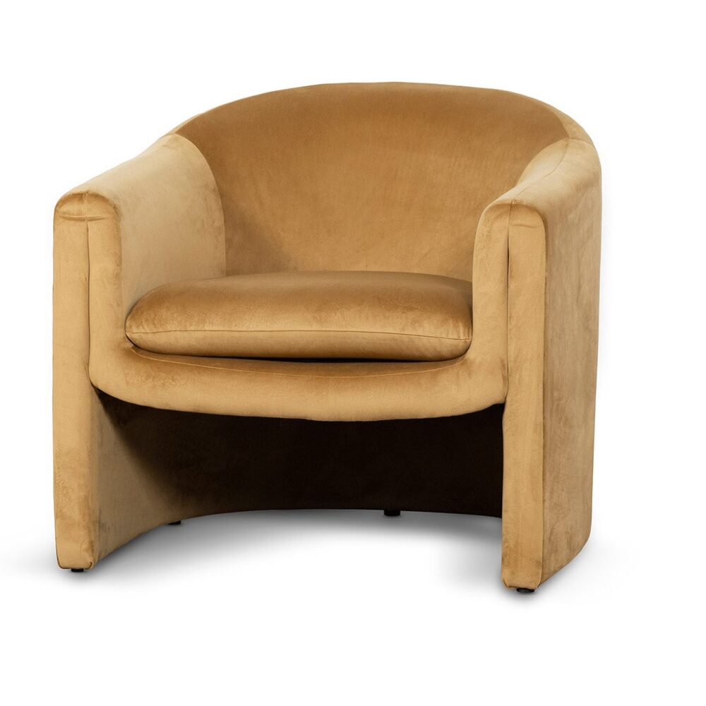 Daren Fabric Armchair - Mustard