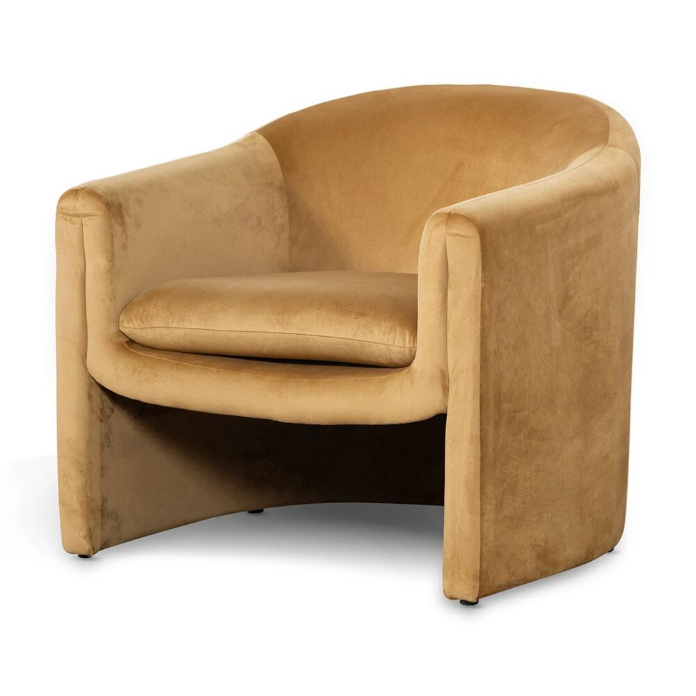 Daren Fabric Armchair - Mustard - Image 3