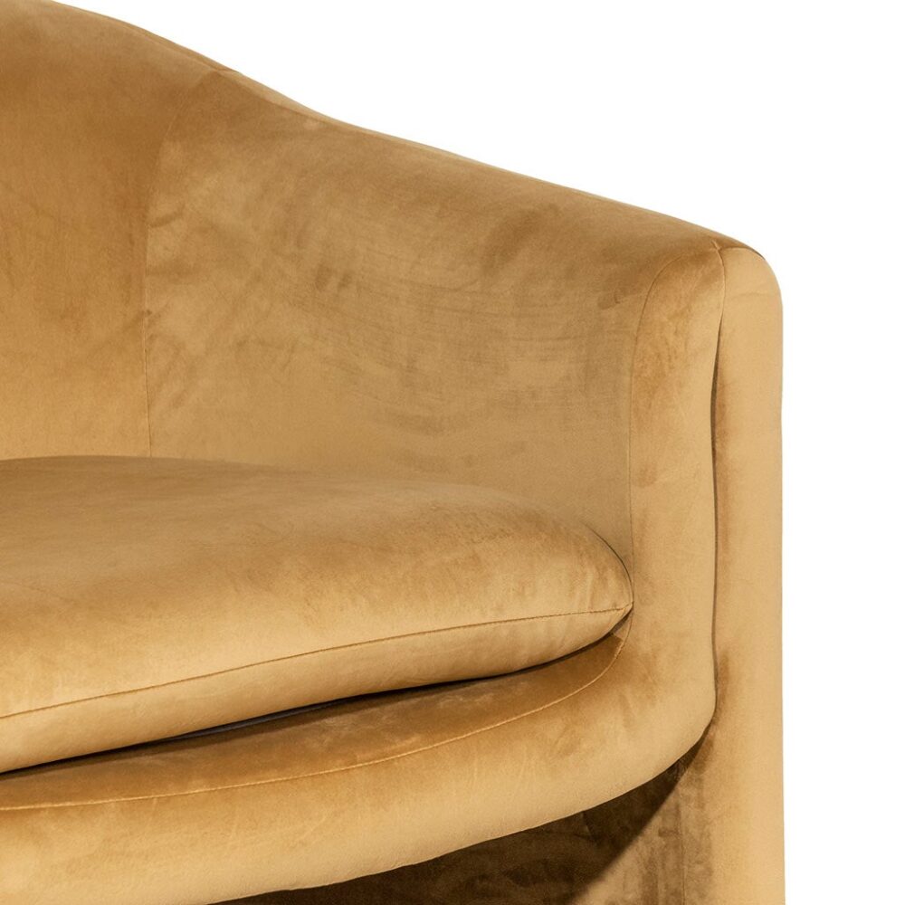 Daren Fabric Armchair - Mustard - Image 8