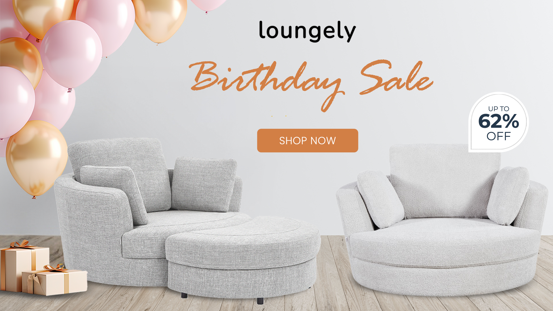 Loungely Birthday Sale - Cuddle Swivel Armchair