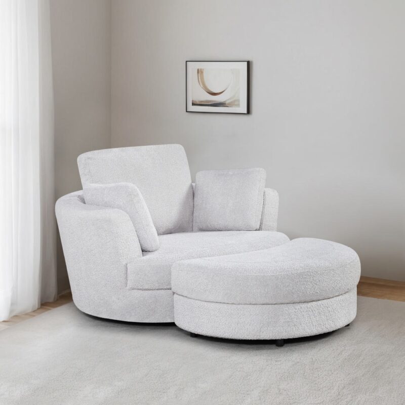 Cuddle Swivel Chair Boucle